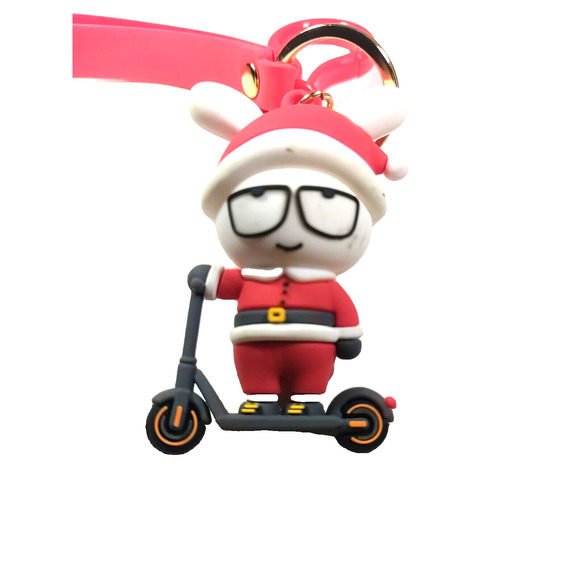 Christmas Rabbit On Scooter Back Pack Wrist Buddy - Picture 1 of 6